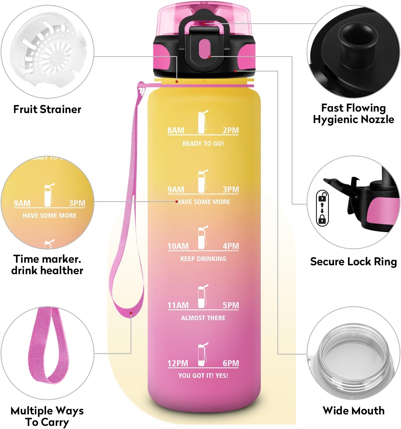 Detalle 2 de KollyKolla Botella de agua 500ml para niños