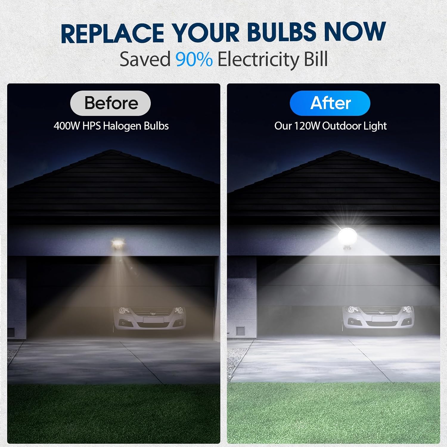 Detalle 1 de WILLGOTOP Dusk-to-Dawn LED Barn Lights, 150W, 21,000 Lumens, 4-Pack