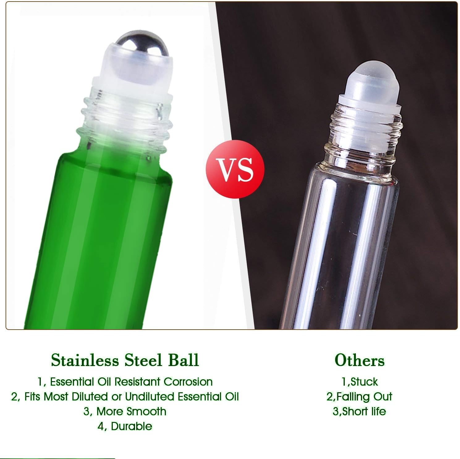 Detalle de 10ml Essential Oil Roller Bottles set