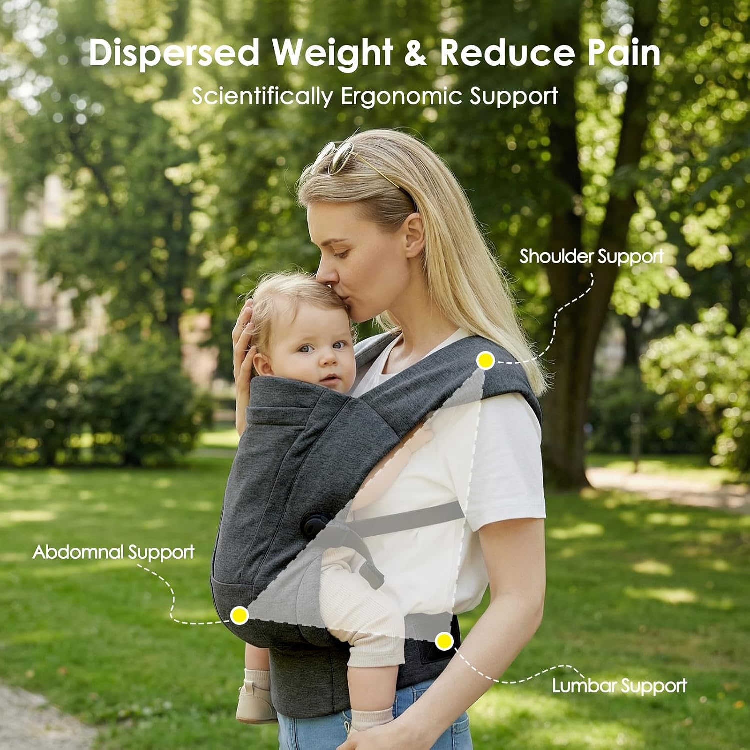 Detalle 2 de MISSWISDOM Baby Carrier, 8–30 lb