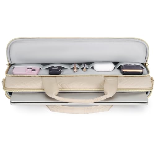 Thumbnail 5 de DOMISO 15.6 inch Laptop Case Sleeve Protective Cover – Beige, Waterproof with Shoulder Strap