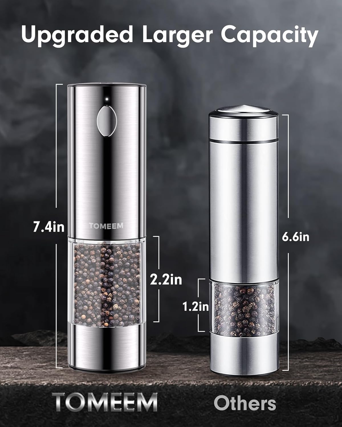 Thumbnail 5 de TOMEEM Upgraded Electric Pepper Grinder 2.3 oz