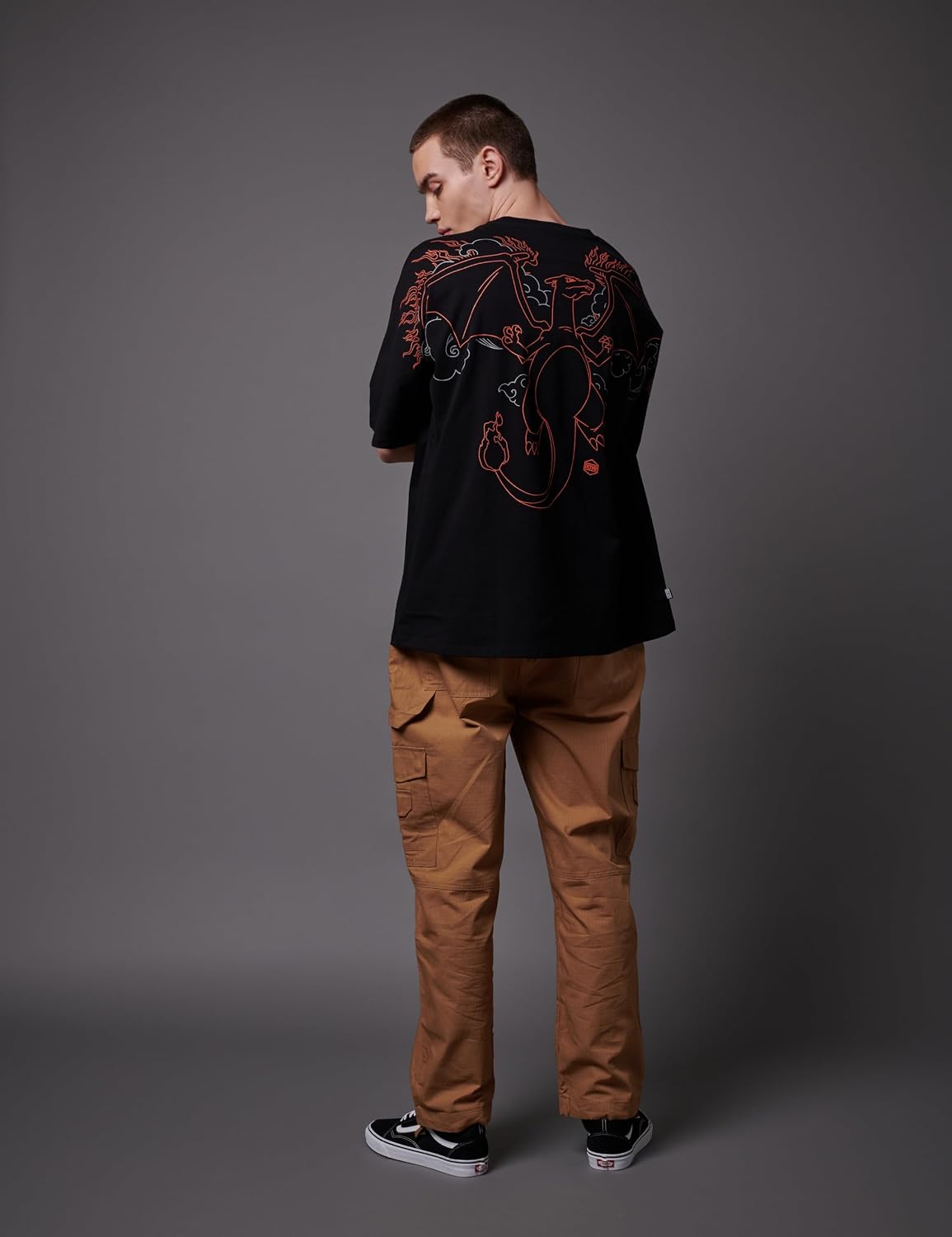 Thumbnail 6 de Dolly Noire x Pokémon Maglietta Charizard Over Kimono - Nero, unisex, cotone 100%