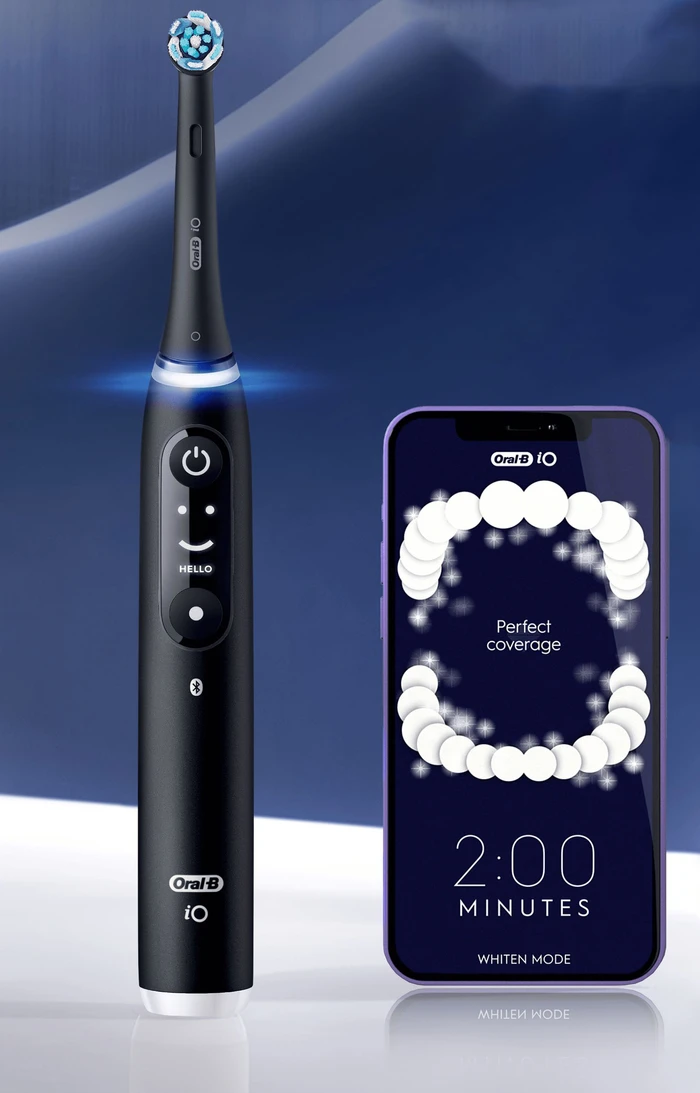 Thumbnail 1 de Oral-B iO 6N Schwarz + iO Sanfte Reinigung Aufsteckbürste 🪥