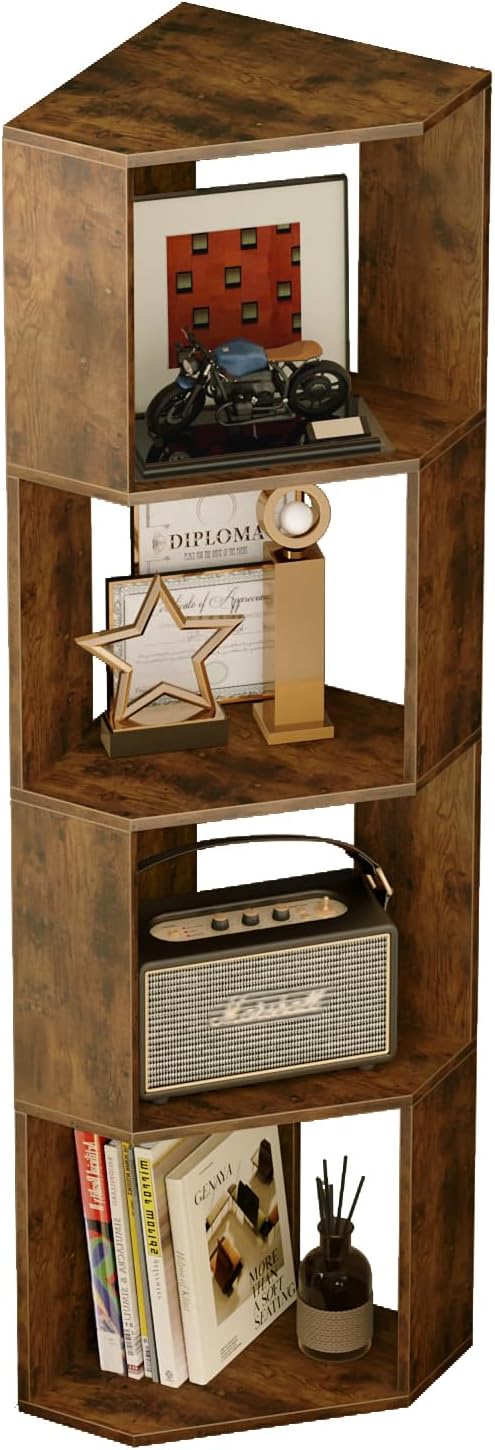Detalle de ALISENED Corner Bookshelf, 4-Tier