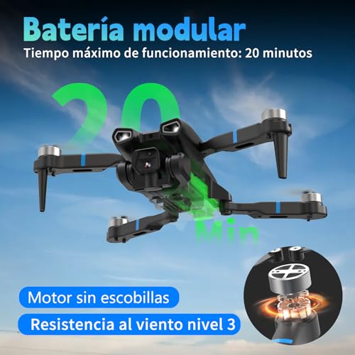 Detalle de Morlyrctooy Dron con Cámara 4K M18LCD: plegable y estable para exteriores e interiores