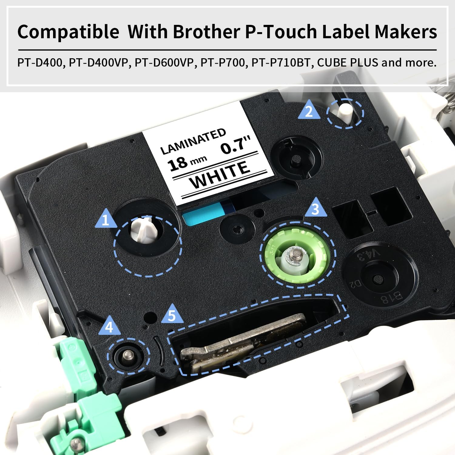 Thumbnail 2 de COLORWING Kompatibel TZe-241 18mm Schriftband 🏷️