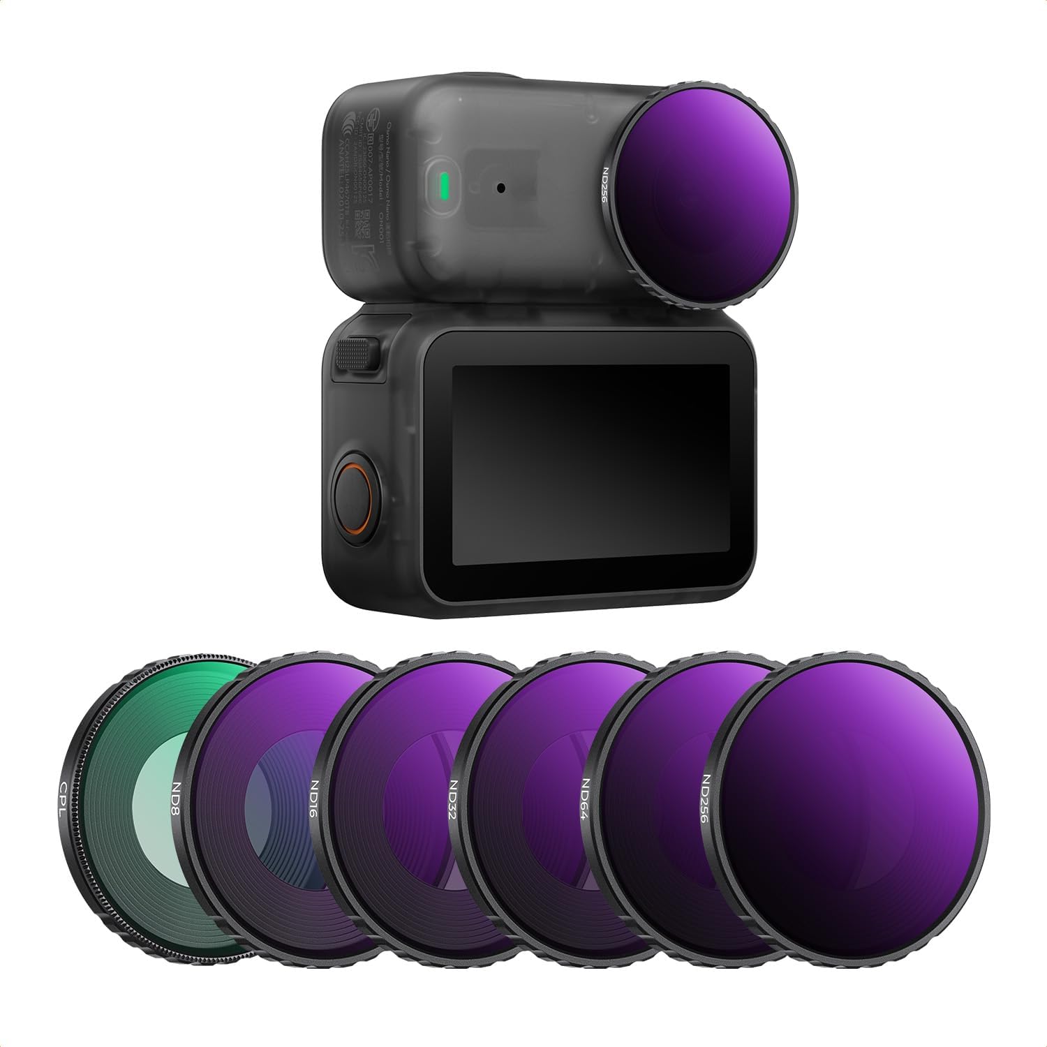 Detalle de K&F CONCEPT Lot de 4 Filtres CPL/ND pour DJI Osmo Nano – CPL + ND8/ND16/ND32