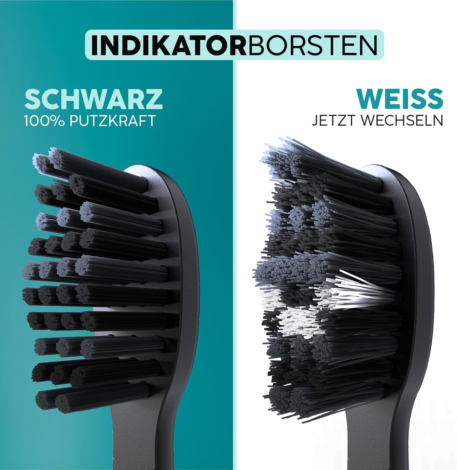 Detalle 2 de happybrush Eco VIBE 3 Aufsteckbürsten 9 Stück