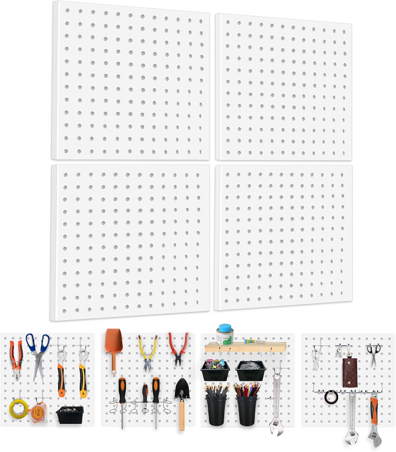 Dobures Metal Pegboard Panels 12x12 8-Pack