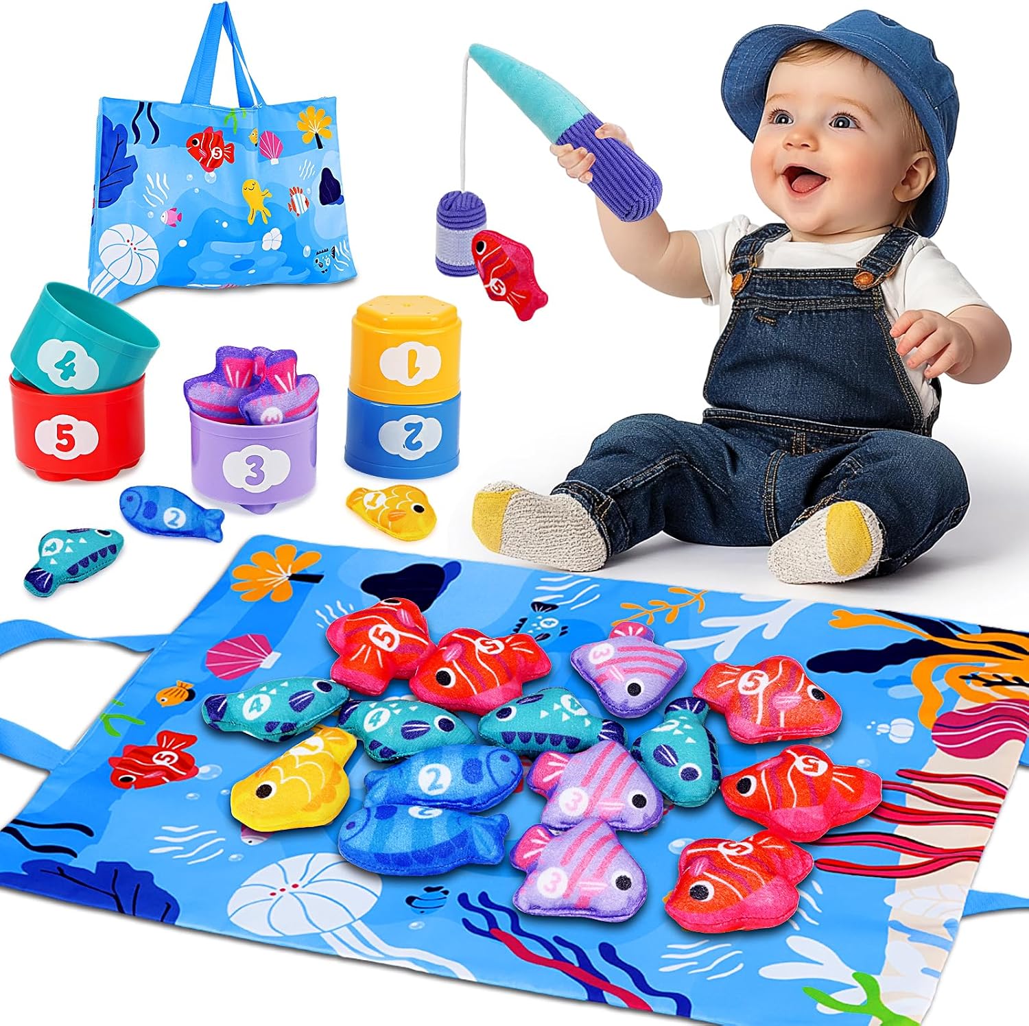 Detalle de Arovan Montessori Fishing Toy 9.5"