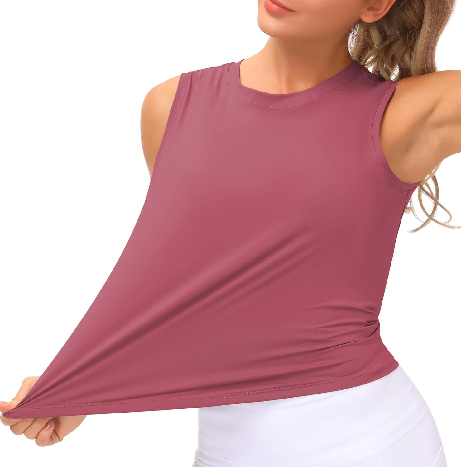 Thumbnail 2 de THE GYM PEOPLE Canotta Sportiva Donna: Top palestra ad asciugatura rapida con tessuto fresco