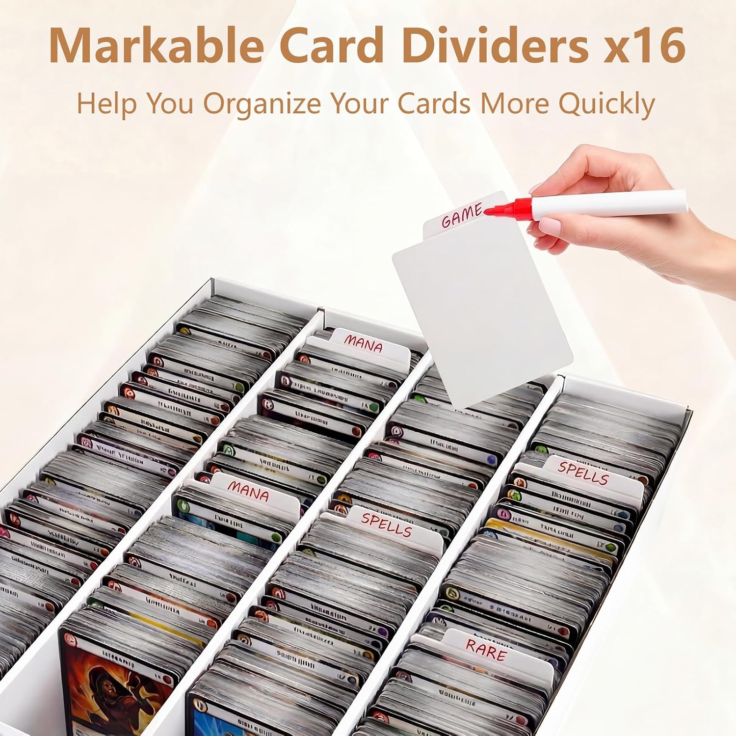 Detalle de RLAVBL Trading Card Storage Box, 3,600-Card Capacity