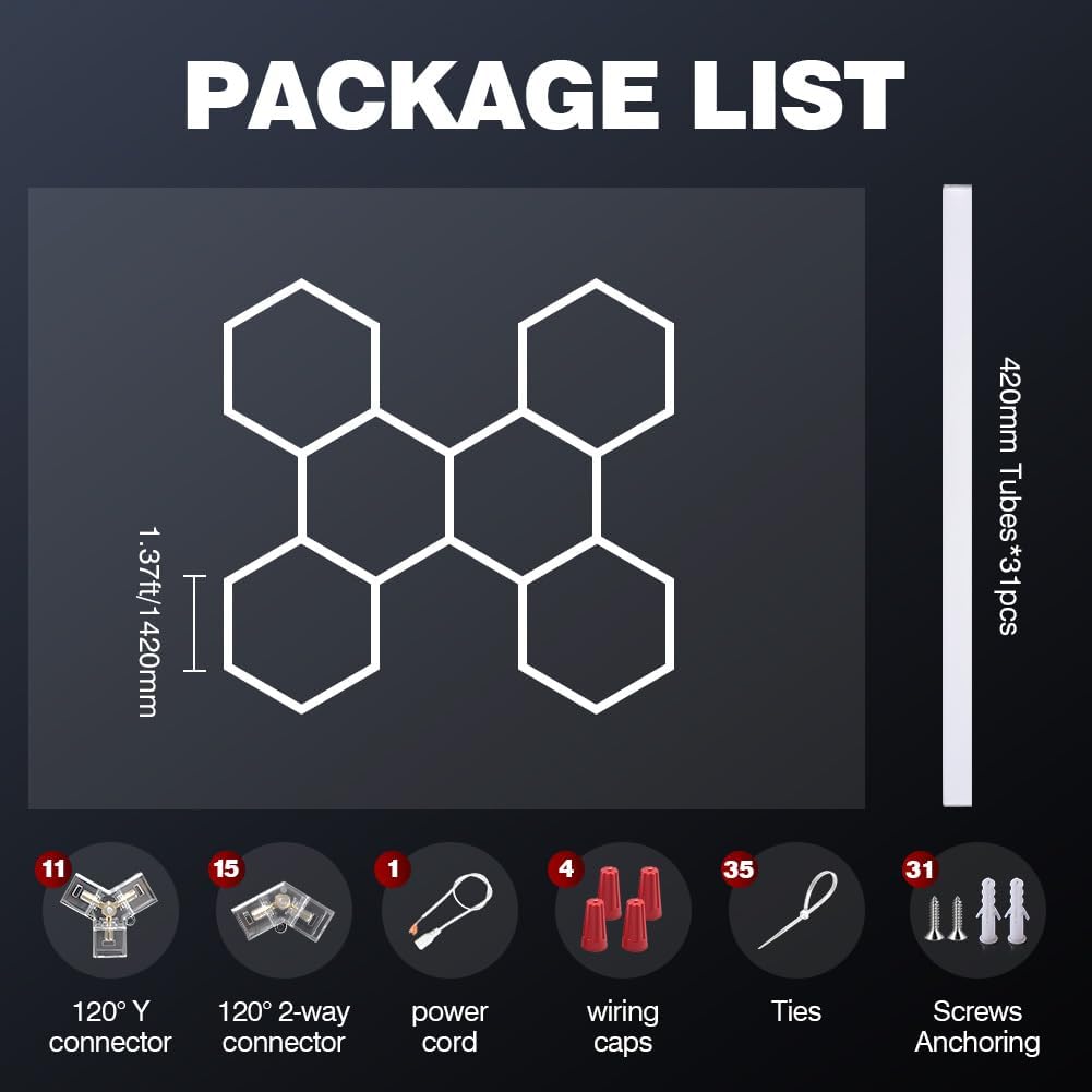 Thumbnail 1 de DIKHEE 248W Garagenleuchte Hexagon LED