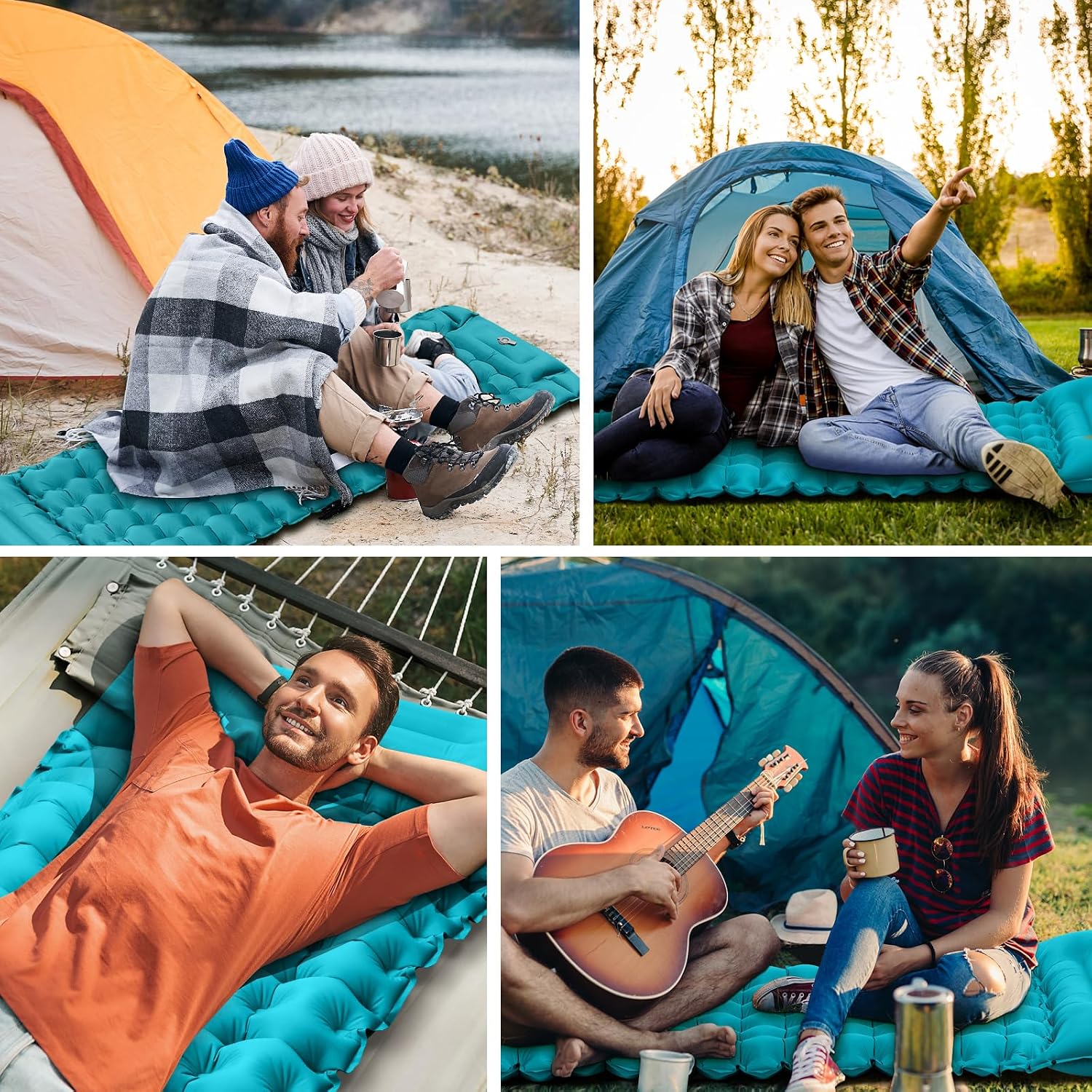 Thumbnail 6 de Sampoes GSAP02025 campingmatras met voetpomp, 10 cm dik en koppelbaar
