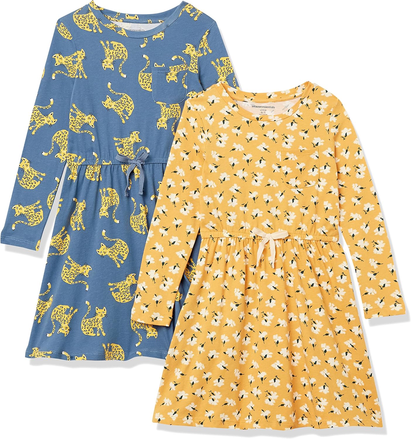 Thumbnail 4 de Amazon Essentials Girls and Toddlers' Long-Sleeve Elastic Waist T-Shirt Dress