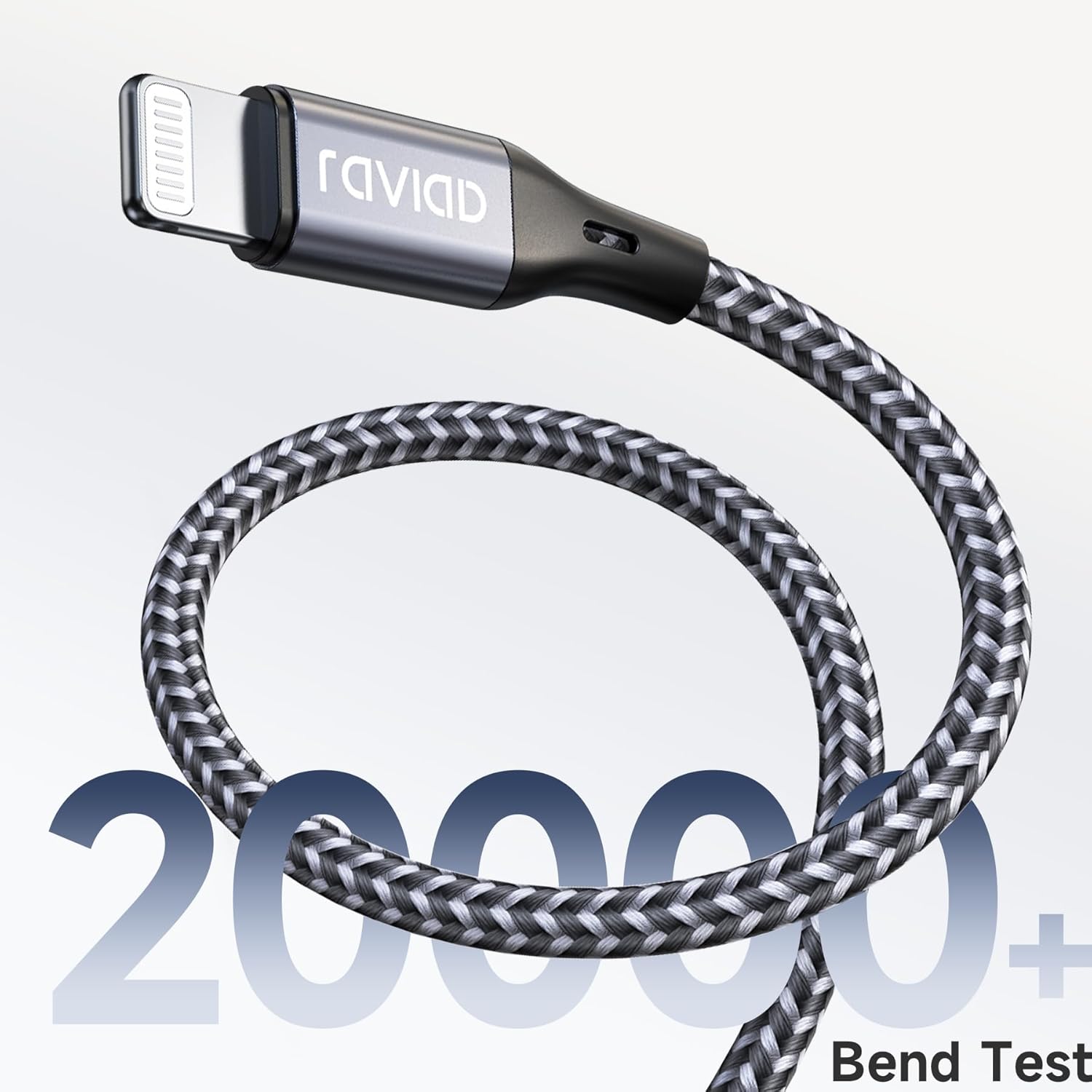 Thumbnail 4 de RAVIAD Cavo iPhone 1.2M con Certificazione MFi:Caricatore Lightning USB in Nylon Trenzato