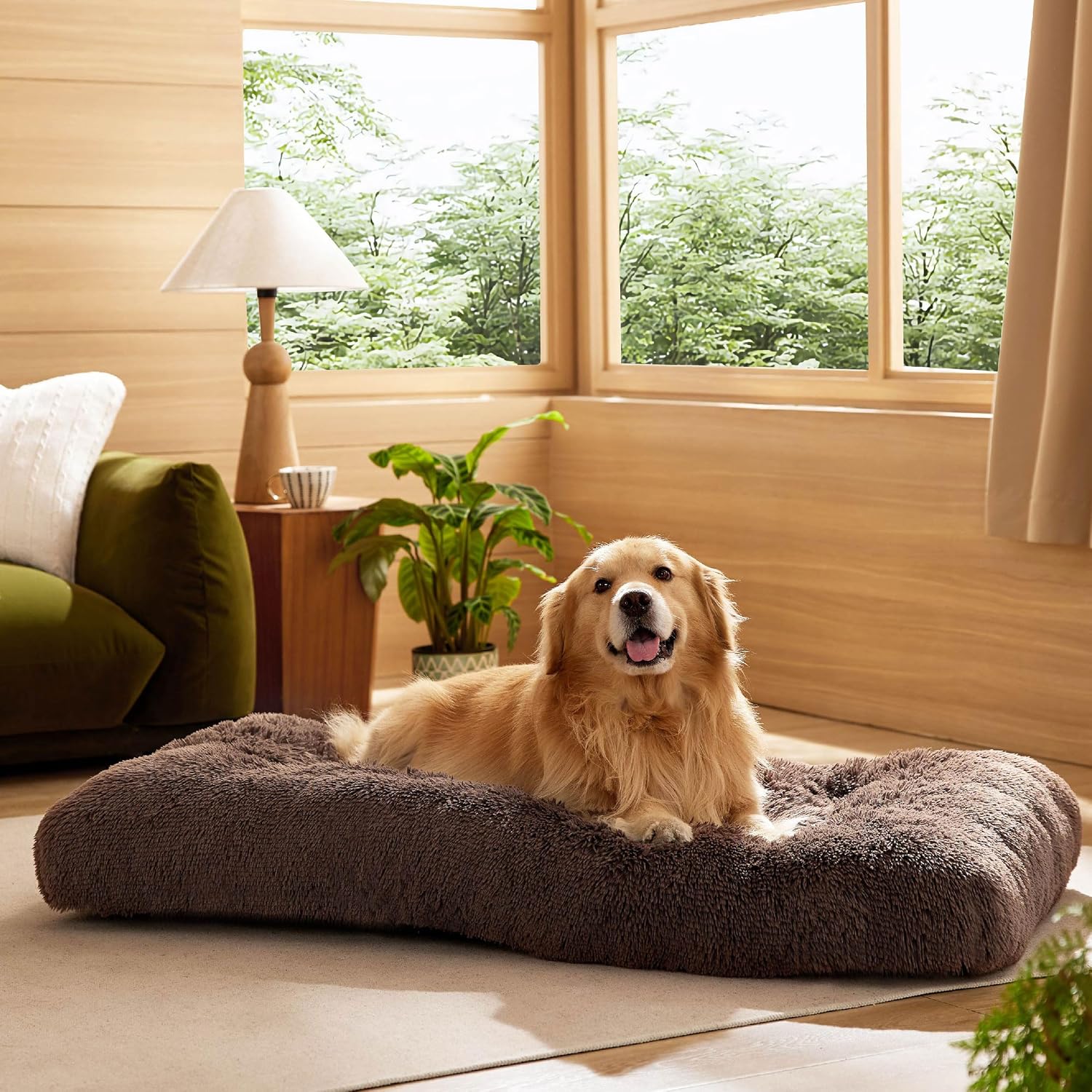 Detalle de Bedsure Hundebett Flauschig, 119x74x8 cm