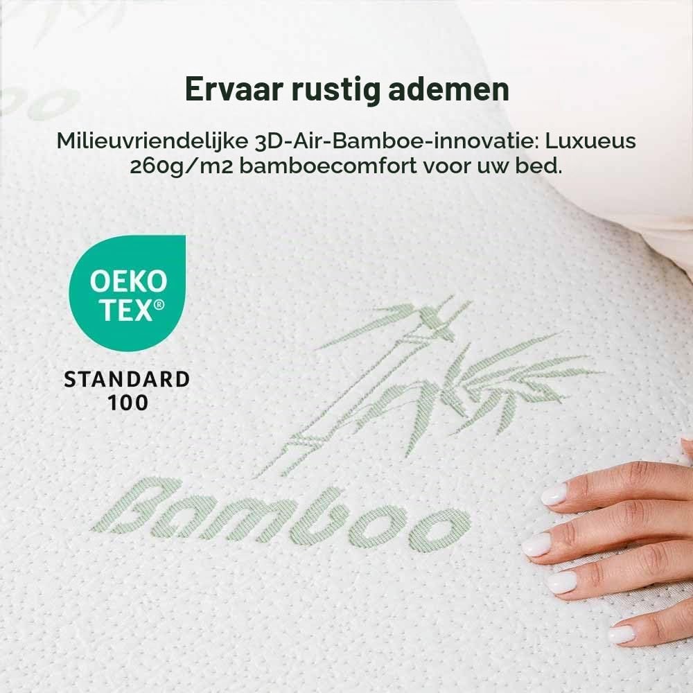 Detalle de MKS TOP7CM_XXL gel-topper 180 x 200 cm, 7 cm gel-memoryfoam en bamboehoes
