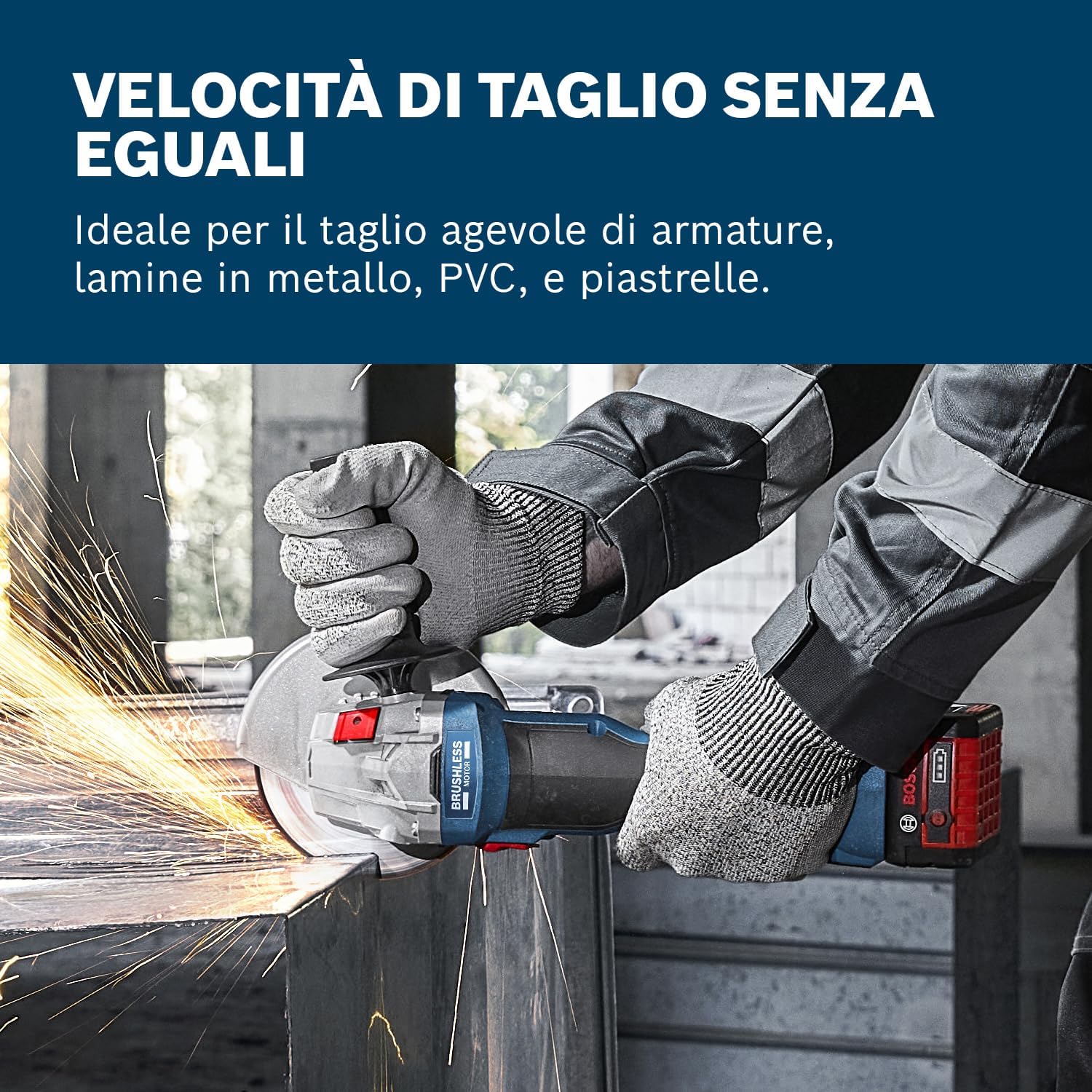 Thumbnail 2 de Bosch Professional 18V System GWS 18V-8 smerigliatrice angolare a batteria da 125 mm (senza batteria e caricabatteria)