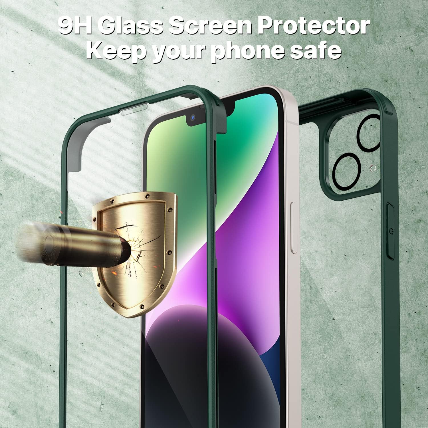 Detalle 2 de CENHUFO iPhone 14 case, 360° protection
