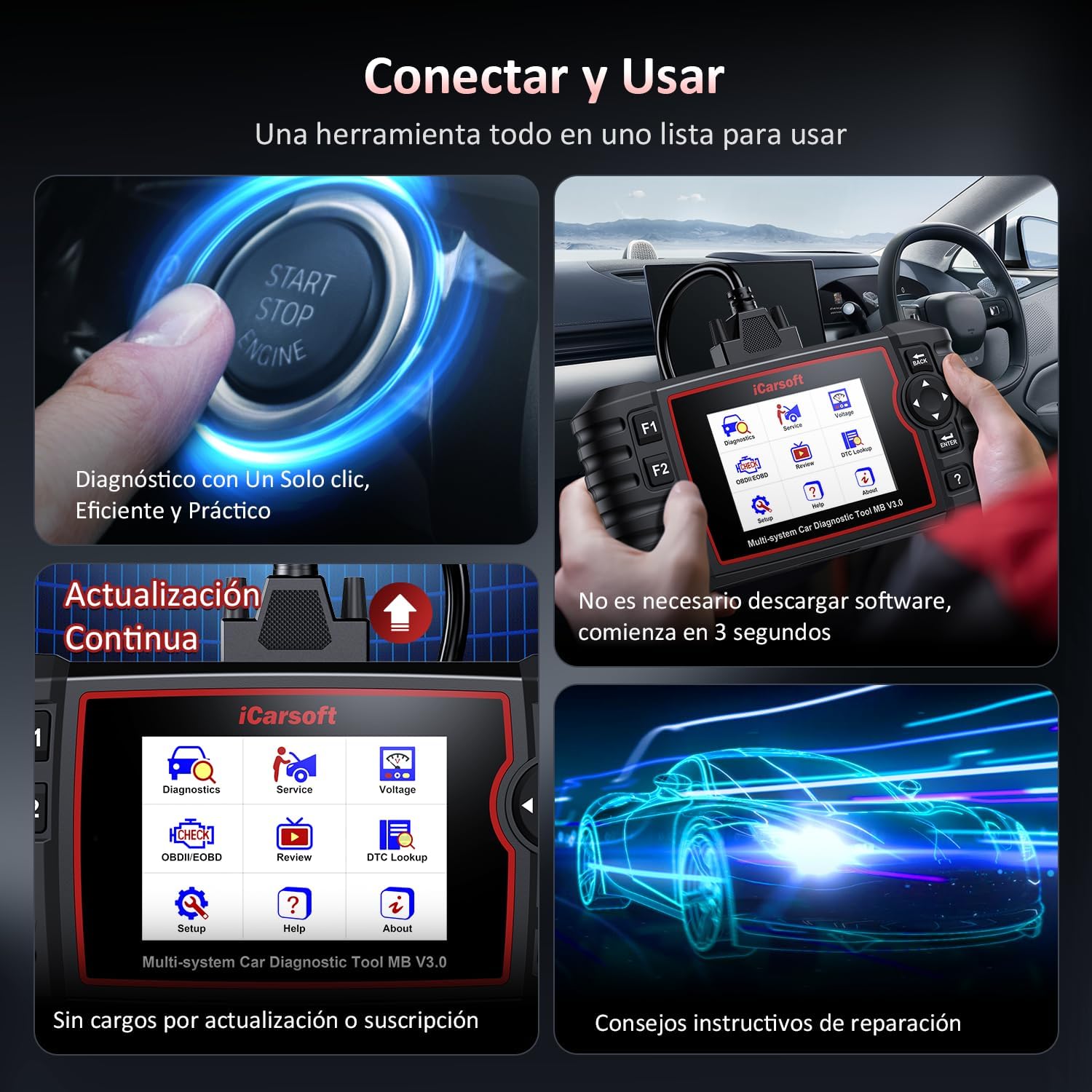 Thumbnail 5 de iCarsoft MB V3.0 OBD2 Escáner Bidireccional
