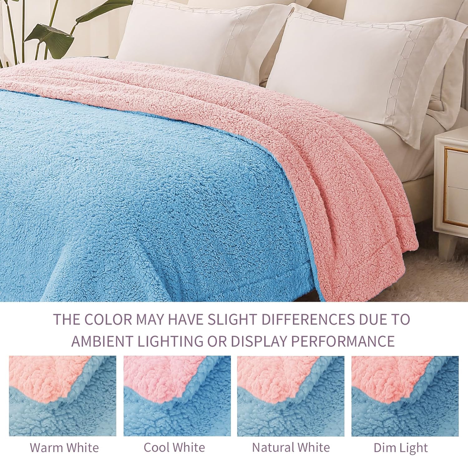 Thumbnail 3 de Exclusivo Mezcla King Size Reversible Sherpa Fleece Blanket