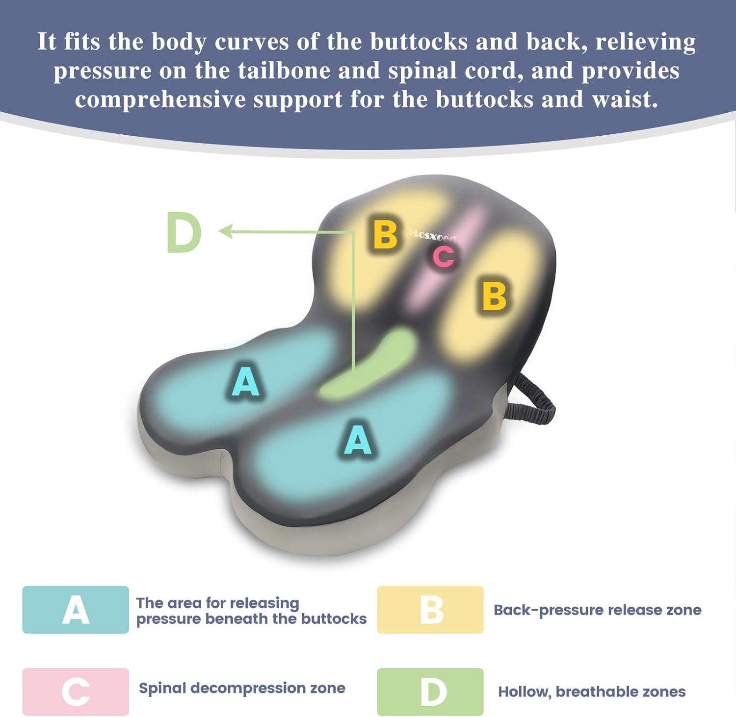 Thumbnail 6 de Mosxoed Memory Foam Seat Cushion