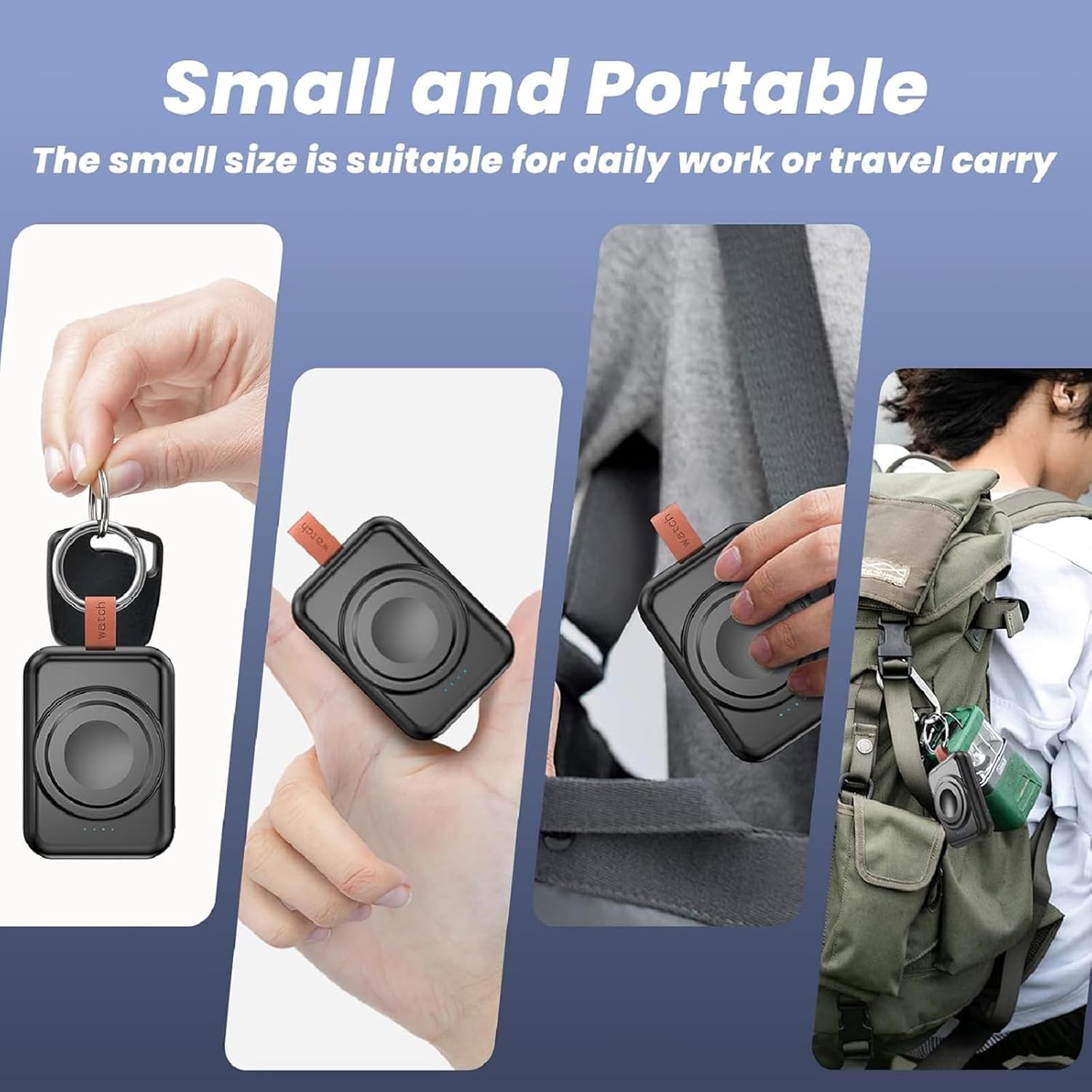 Detalle de ACEQINGSE Portable Charger for Samsung Galaxy Watch 8 (1800mAh) Magnetic Wireless Power Bank