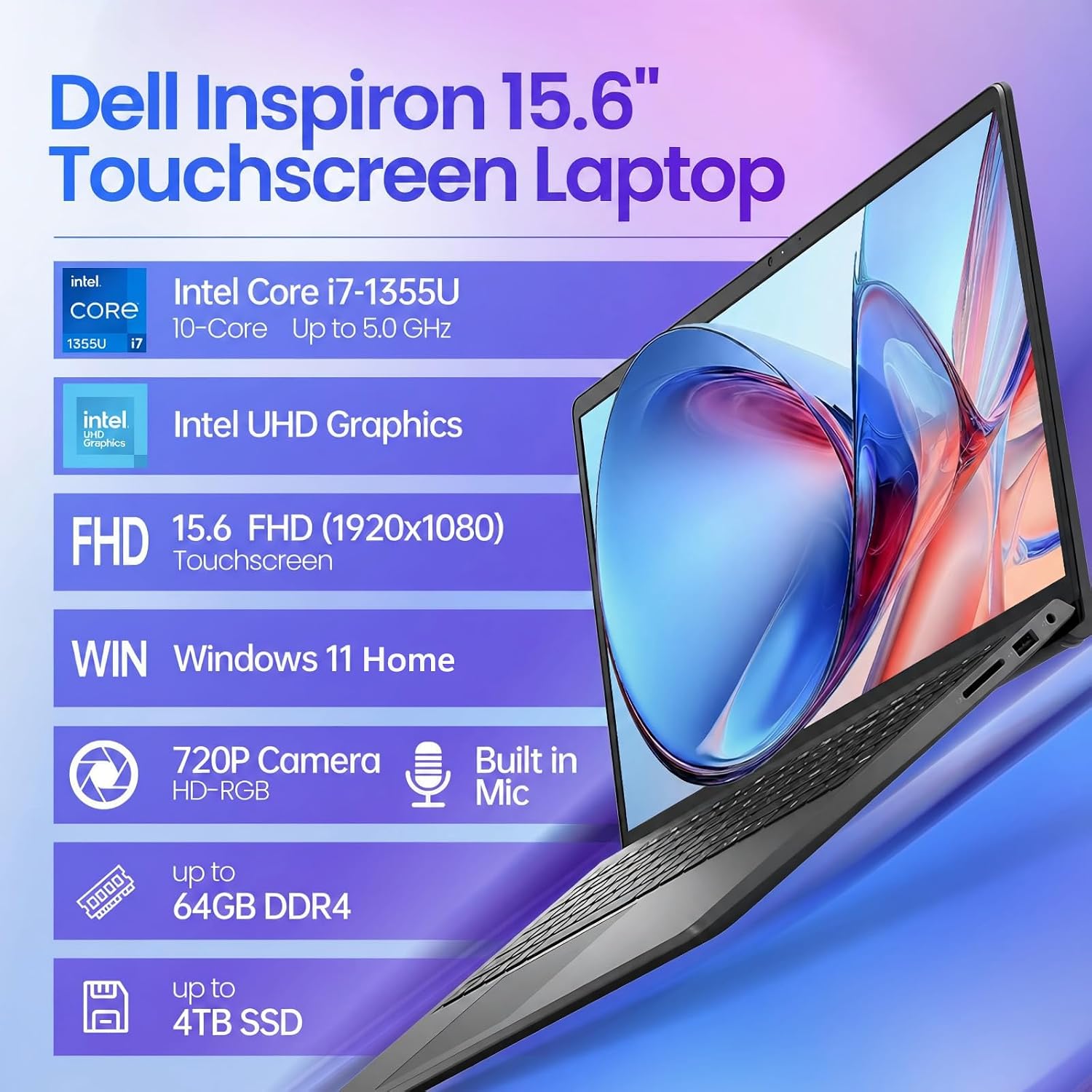 Detalle 2 de Dell 15.6-inch touchscreen laptop