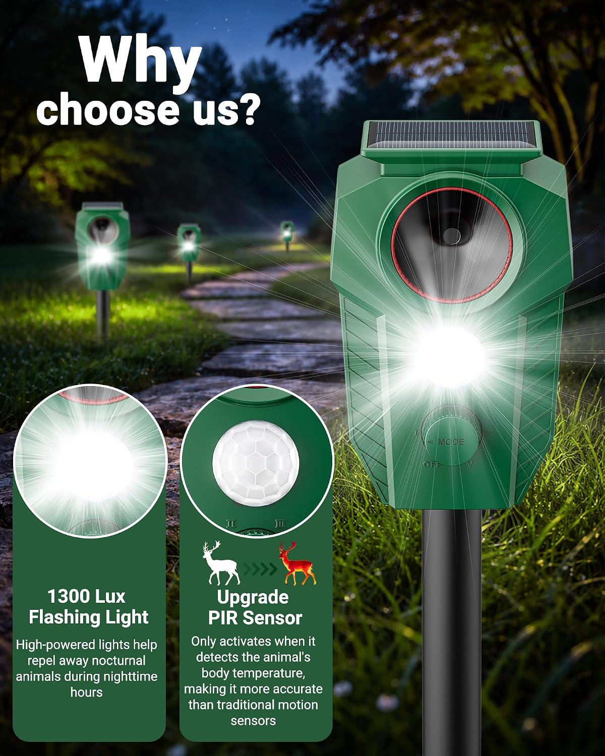 Detalle de G-Jyuncyou Solar Animal Repellent Green