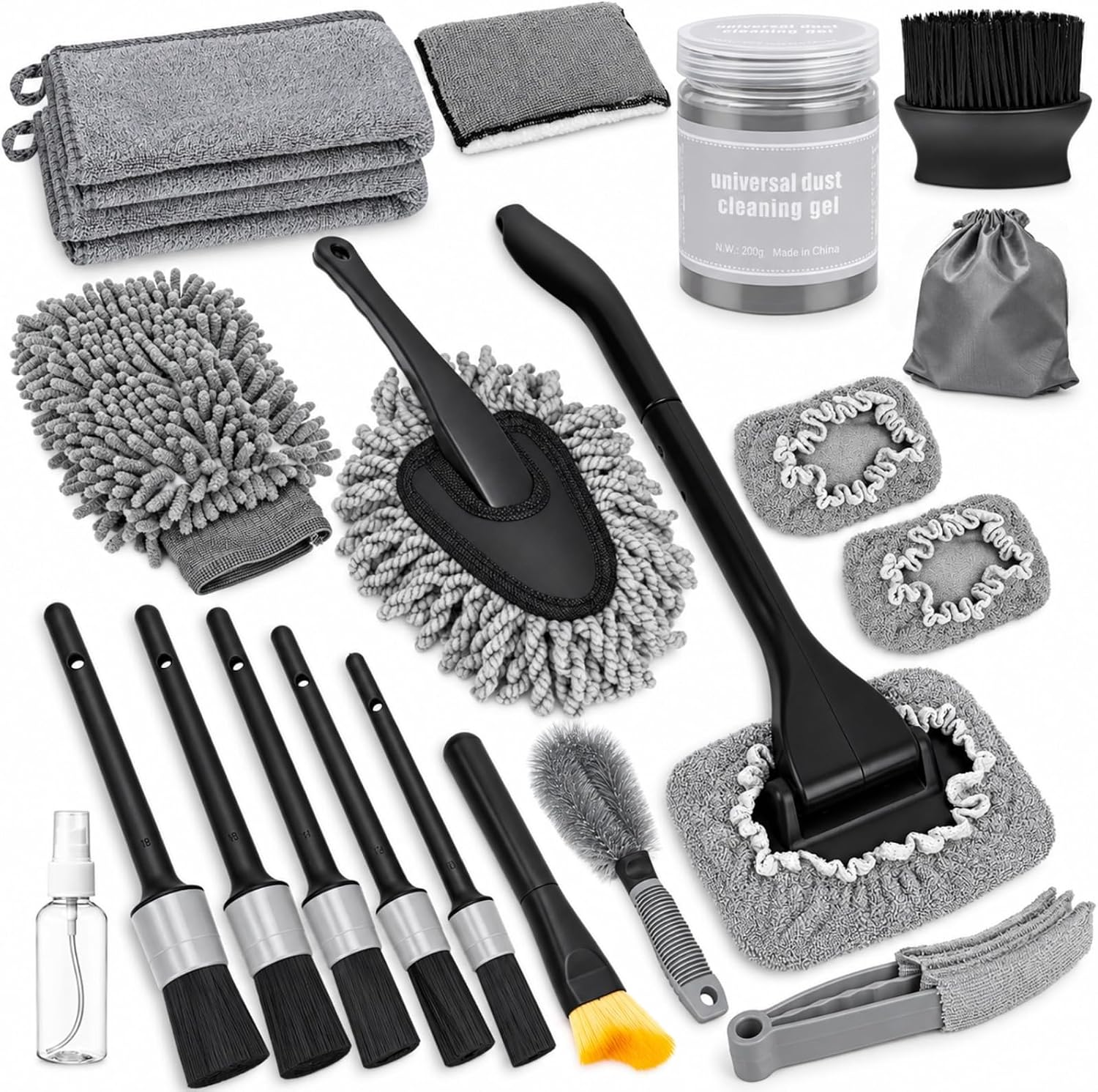 Detalle de Viewmax car interior cleaning kit, 20-piece