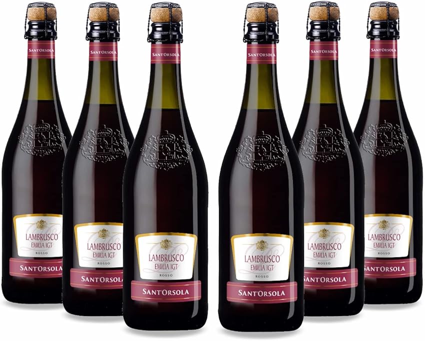 Detalle de Sant'Orsola Lambrusco Emilia IGT - 6 Botellas de Vino 🍷