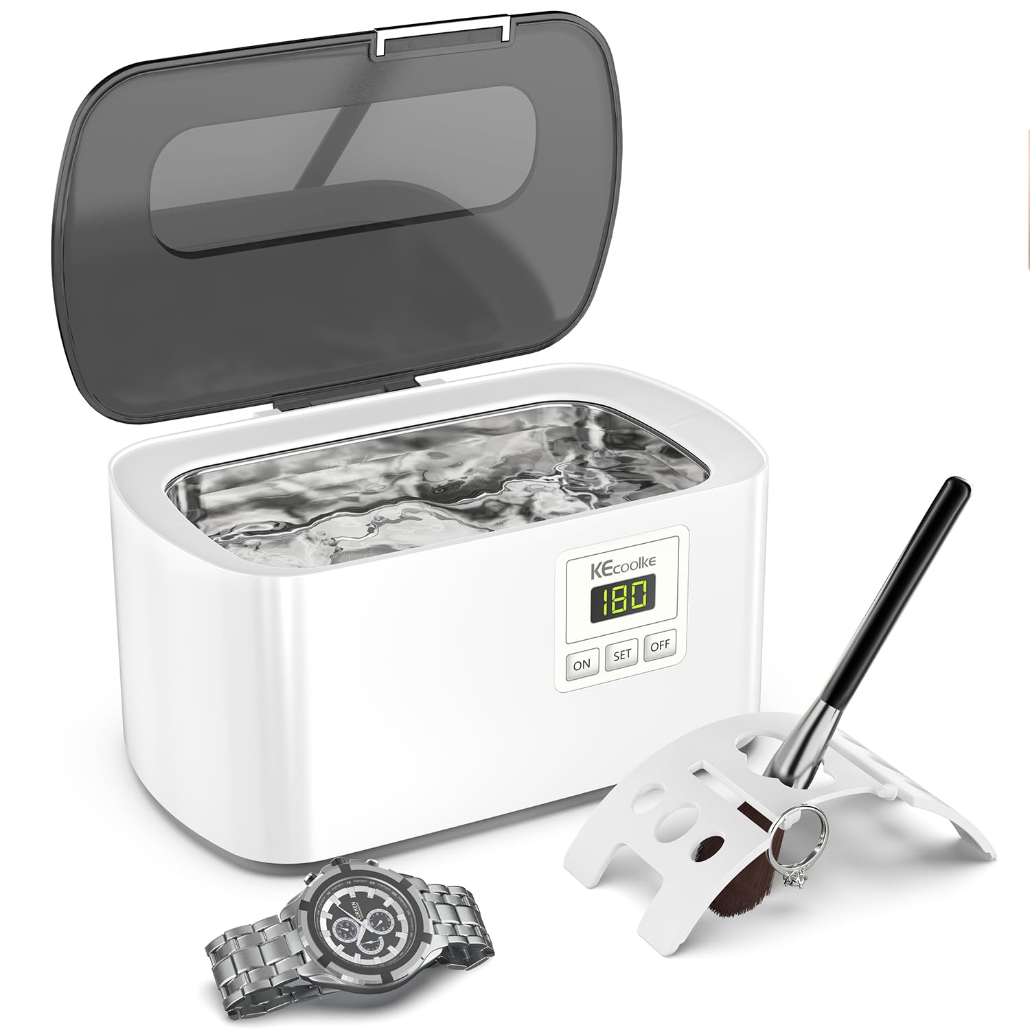 KECOOLKE Ultrasonic Cleaner 600ml – for Jewellery, Glasses and More