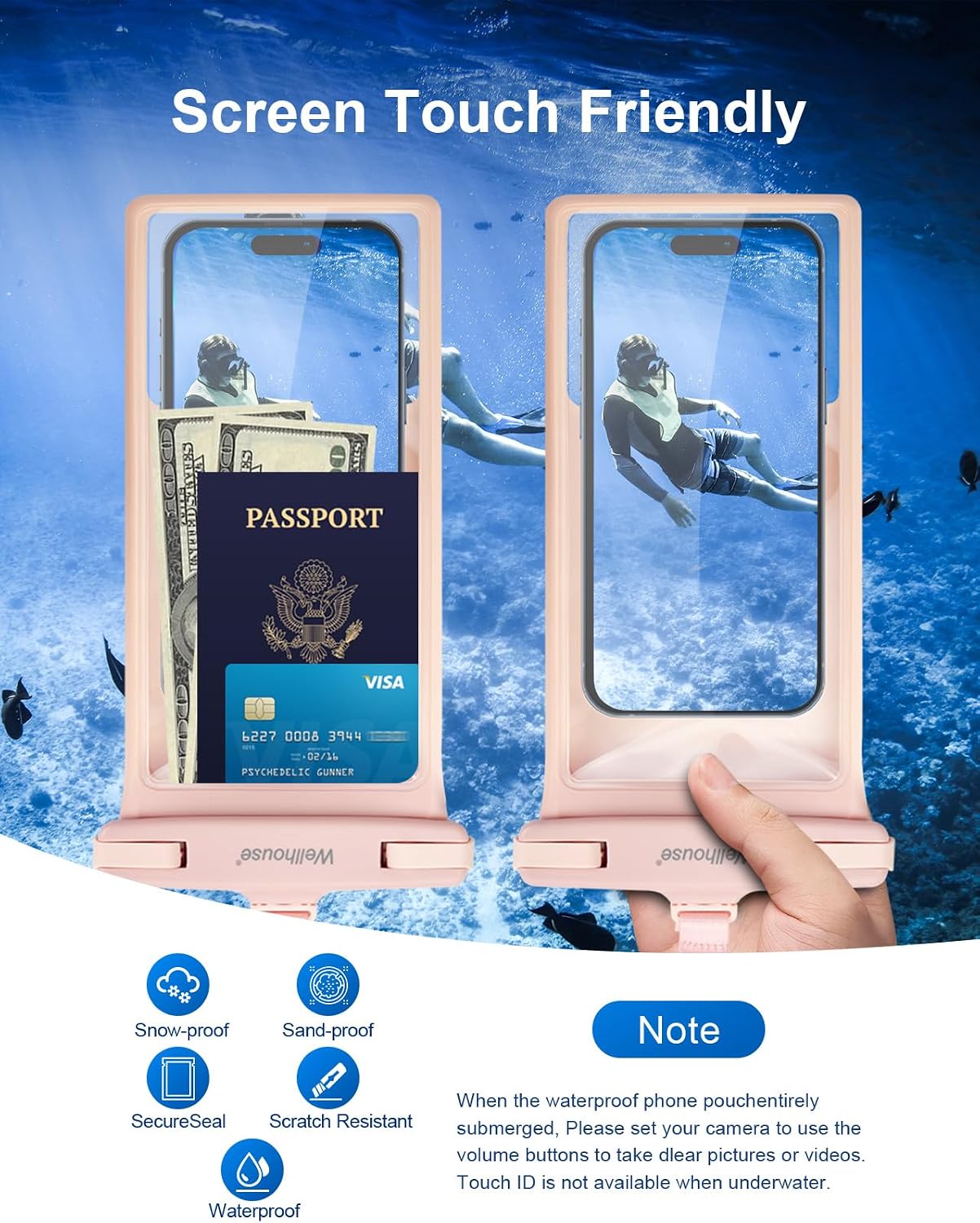 Detalle 2 de wellhouse Waterproof Phone Pouch 8-inch 2-pack