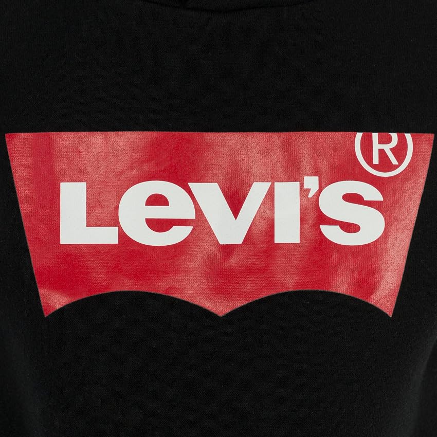 Detalle de Levi's Lvb batwing screenprint hoodie moda niños 6 años negro