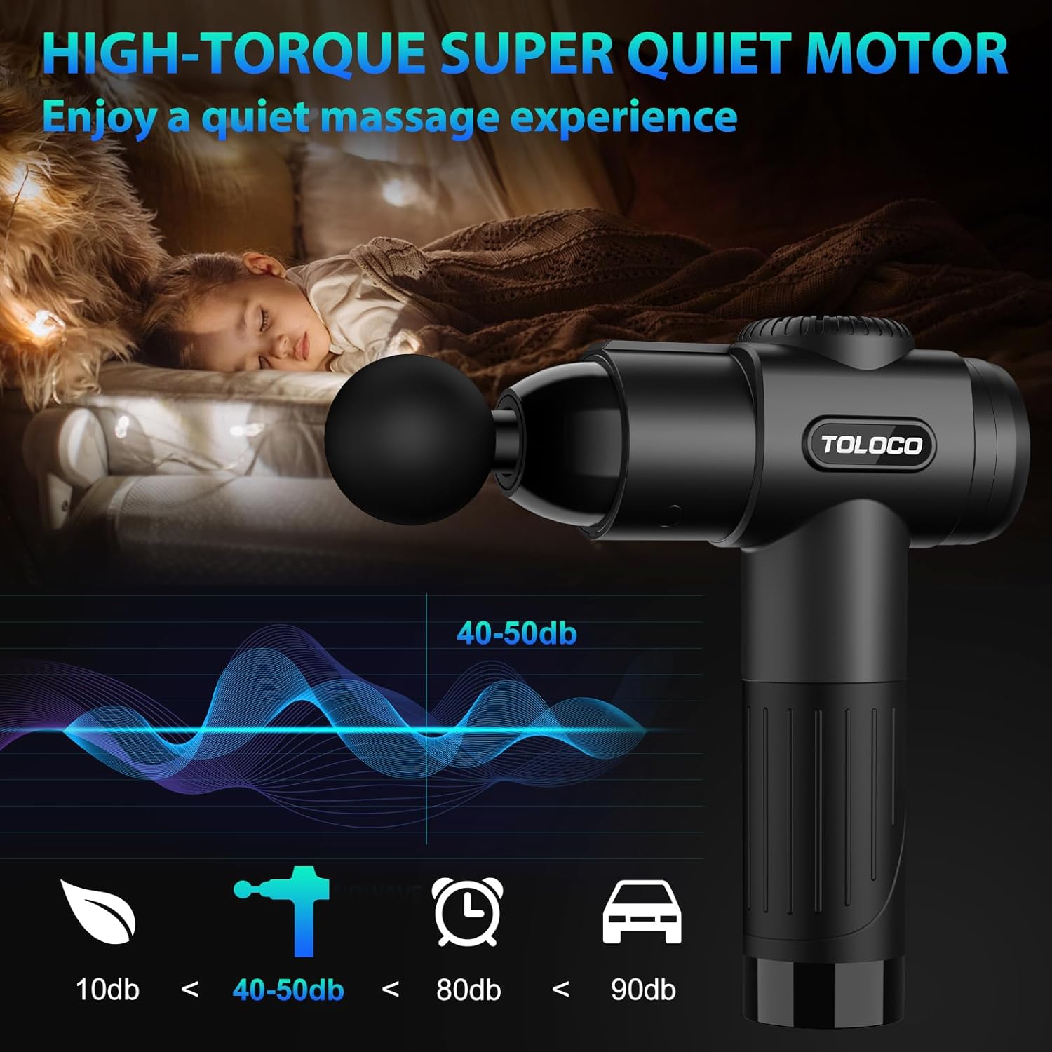 Thumbnail 2 de TOLOCO Massage Gun 10-Head Percussion Massager