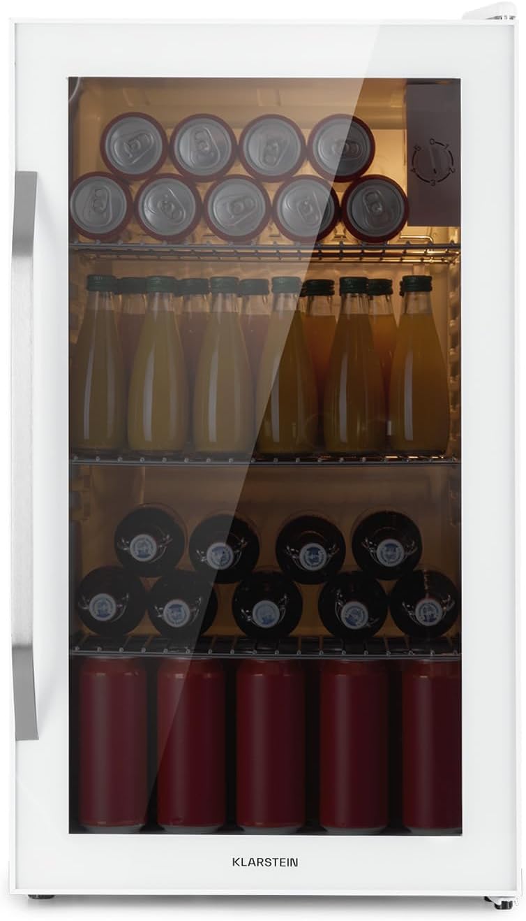 Detalle de Klarstein Beersafe XXL 80L Drinks Fridge with Glass Door and 3 Shelves