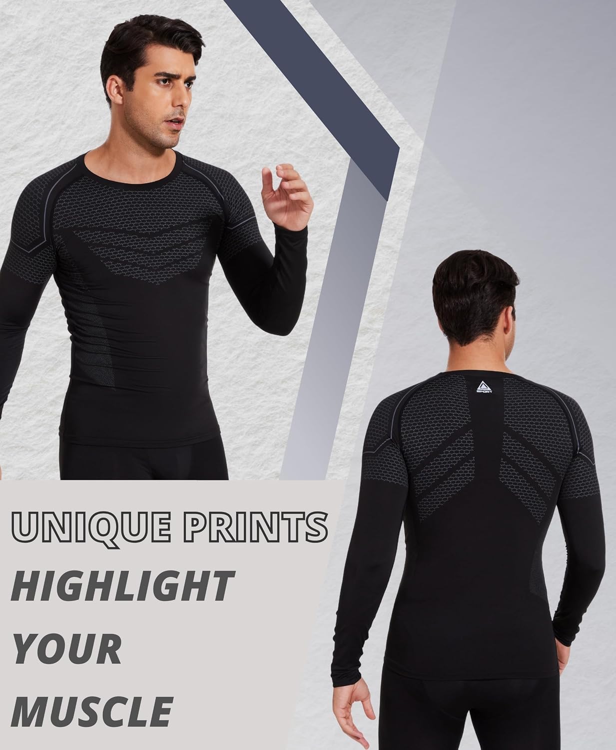 Thumbnail 3 de AMZSPORT Maglia Compressione Uomo Manica Lunga