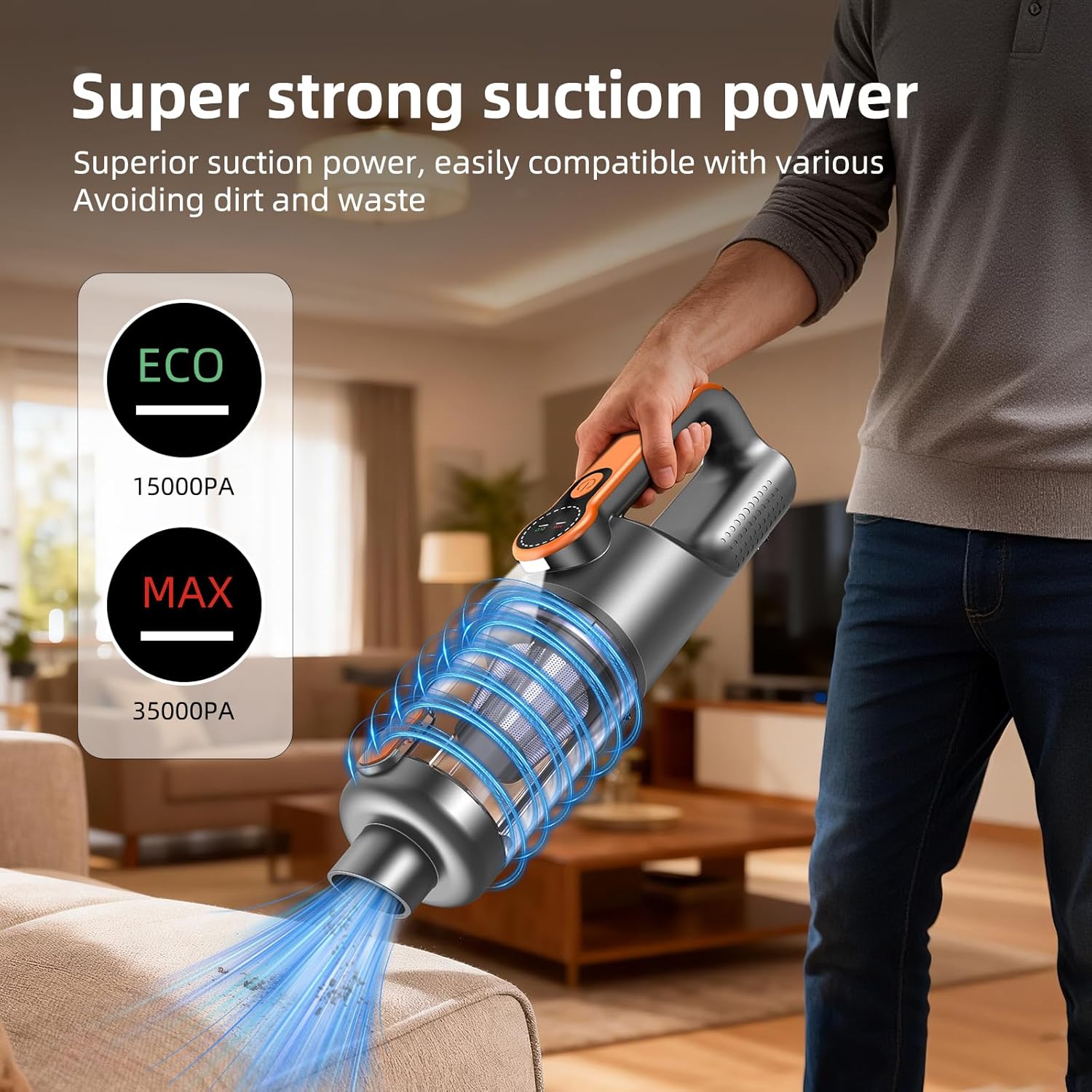 Thumbnail 2 de Handheld car vacuum 35000Pa, 4 in 1 cordless