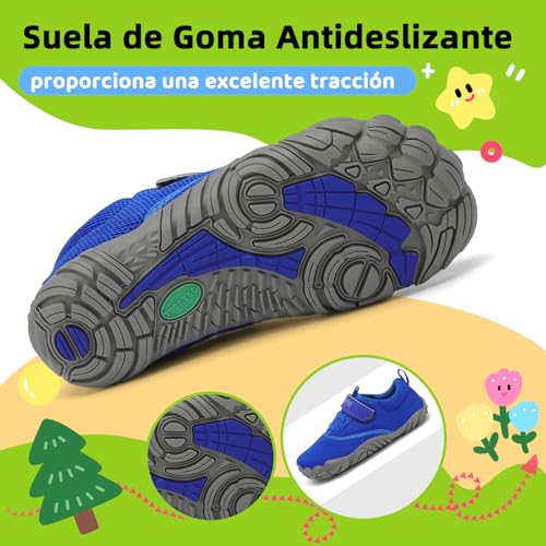Thumbnail 4 de SAGUARO Barefoot Niños Zapatillas de Trail – Azul, 30 EU