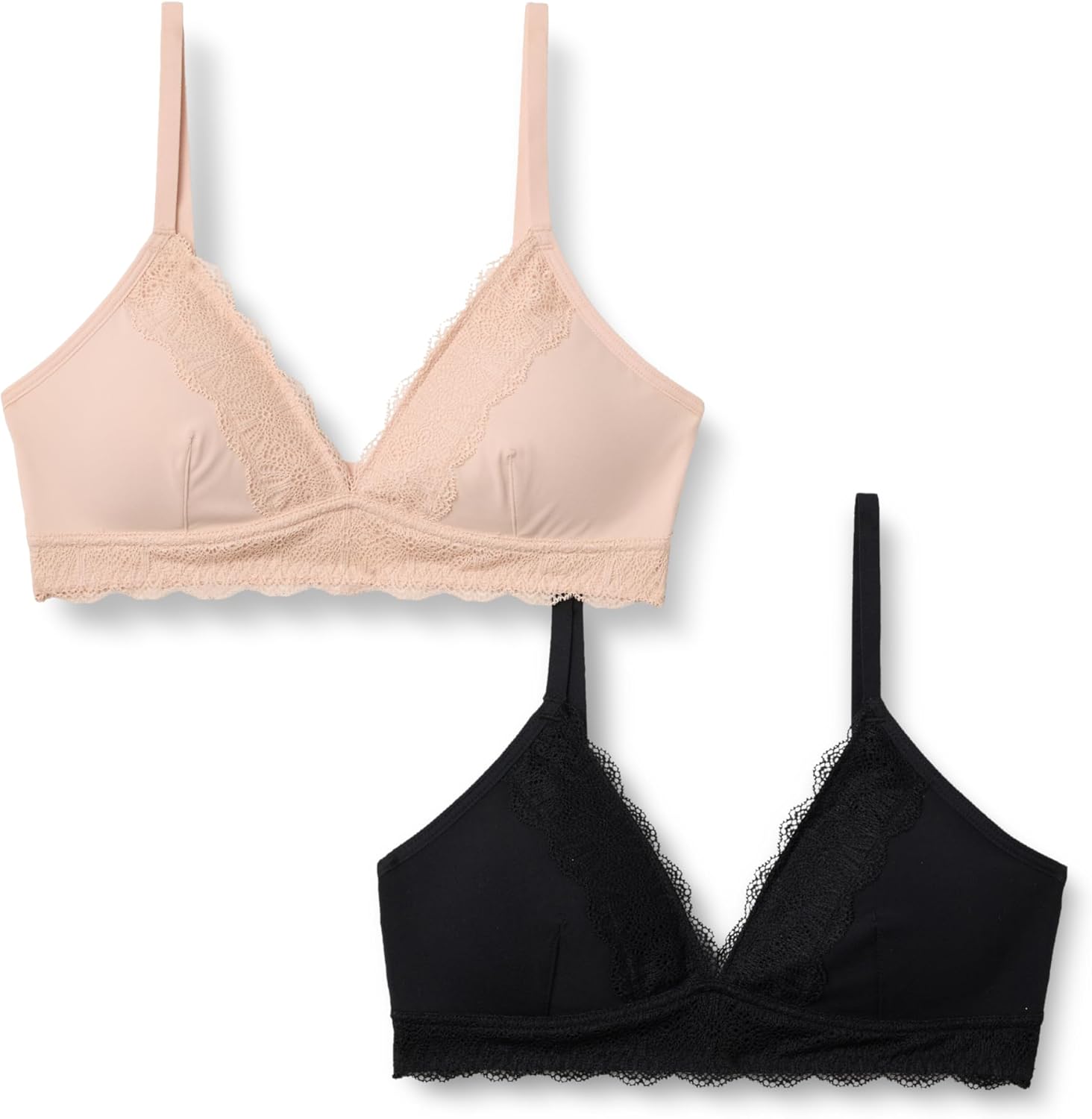 Thumbnail 6 de Amazon Essentials women’s peached microfibre lace-trim lined V-neck bralette