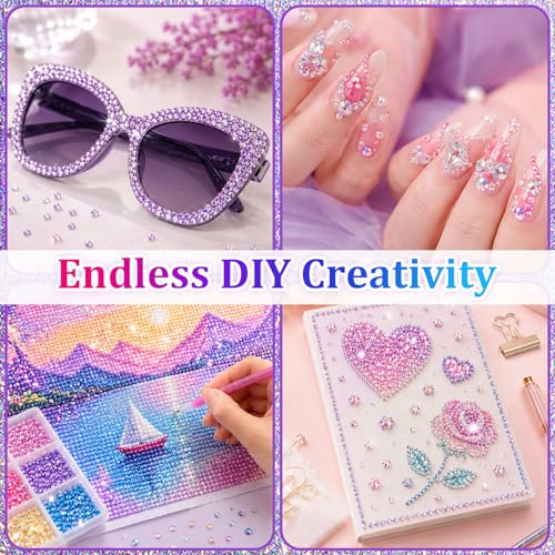 Thumbnail 4 de Lakudayy 28 Colors Resin Jelly Rhinestones Bedazzling Kit – 30,000 Pcs, 3mm Flat Back Gems with Tweezers and Pick-Up Pen