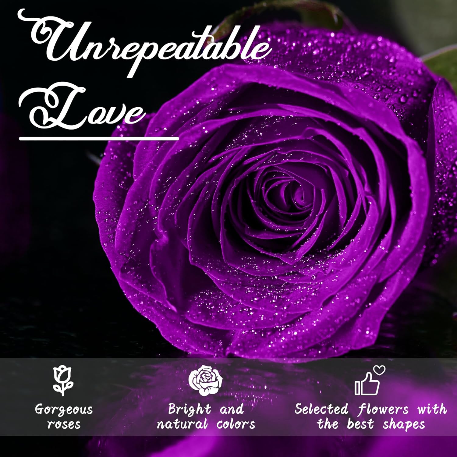 Thumbnail 1 de Infinity Rose in Geschenkbox Lila