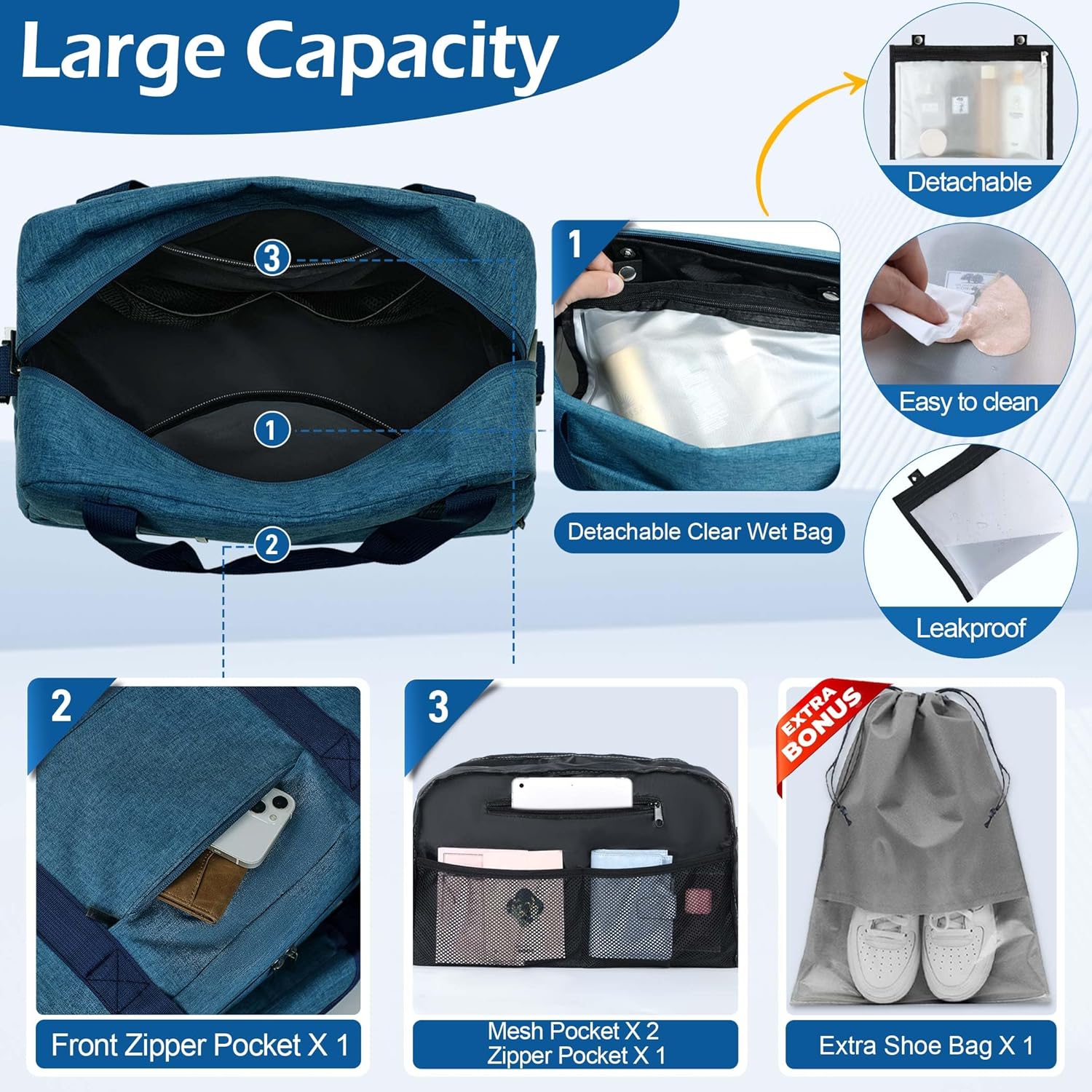 Detalle 2 de FIORETTO Travel Underseat Bag 20L, 40x20x25