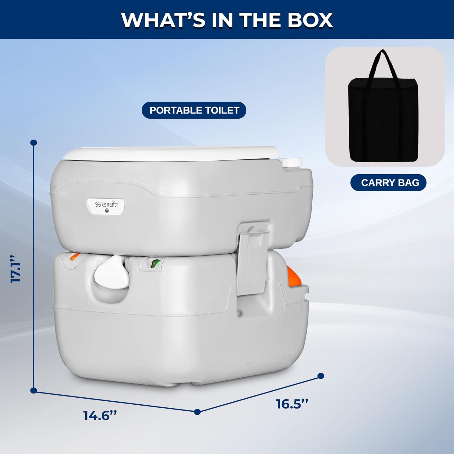 Detalle de SereneLife Portable Camping Toilet 5.8 Gal