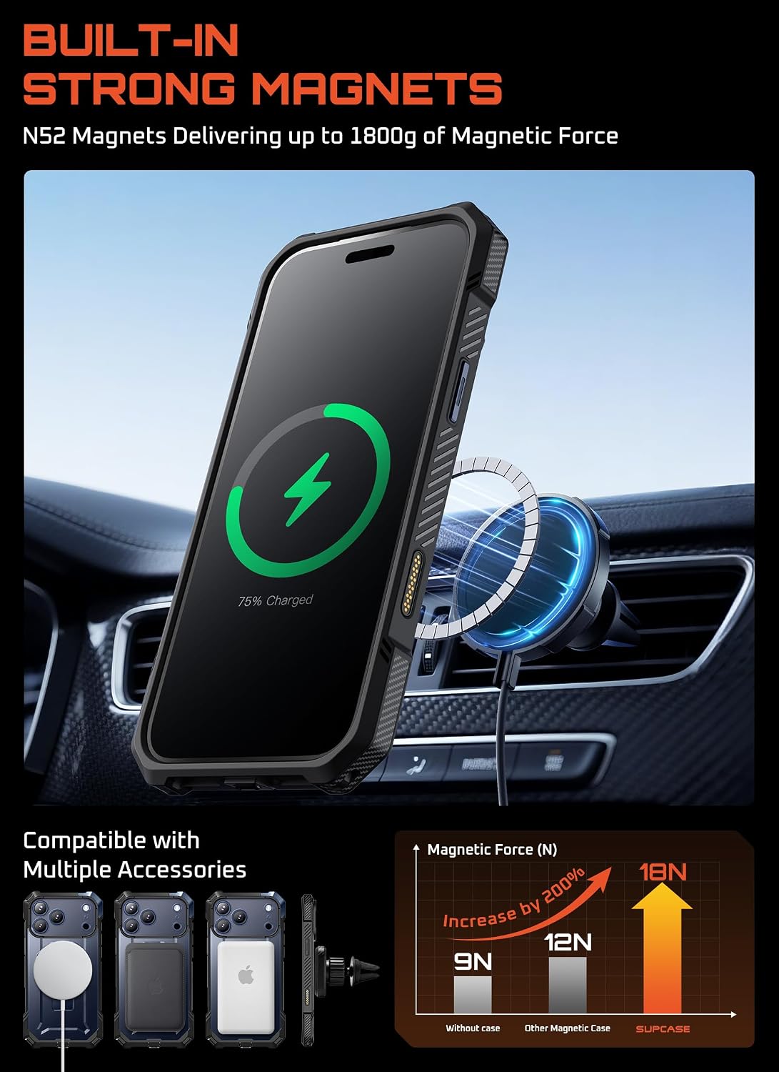 Thumbnail 5 de iPhone 17 Pro Max case with kickstand, 1.5 mm