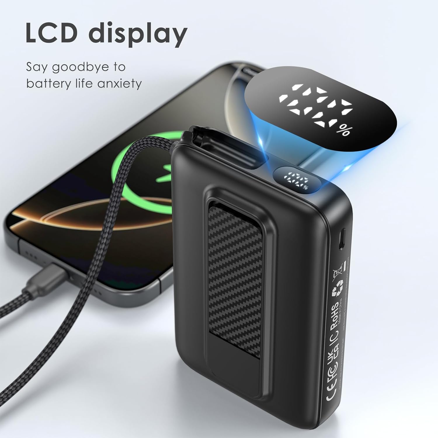 Thumbnail 5 de For MagSafe Power Bank 10000mAh with Wireless Magnetic Charging and USB-C PD22.5W