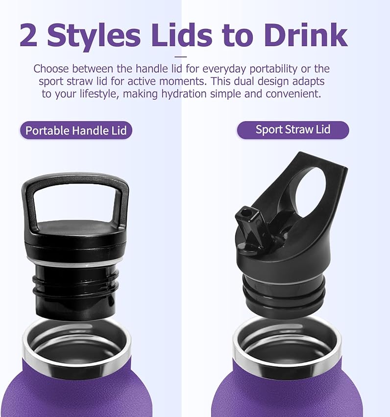 Detalle de Botella Térmica 500 ml para niños, acero inoxidable 🚰