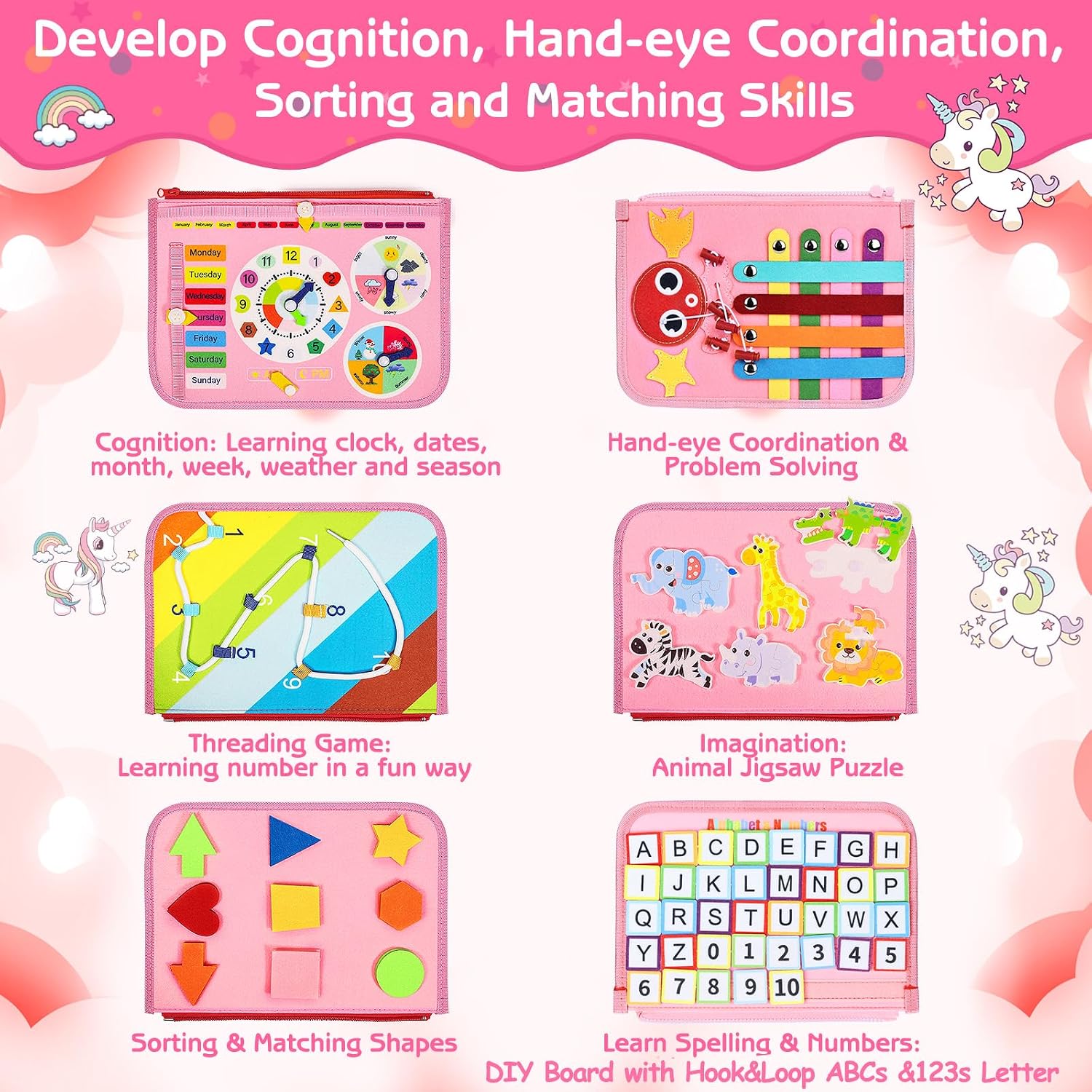 Detalle de Esjay Busy Board, 8-page activity book